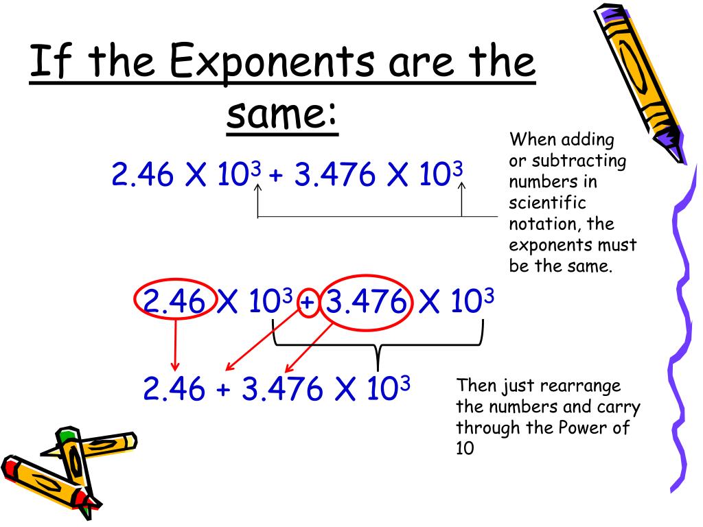 PPT - Adding and Subtracting Numbers in Scientific Notation Within Adding Subtracting Scientific Notation Worksheet