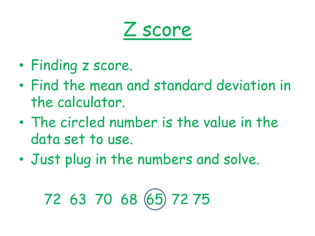 standard deviation z score calculator