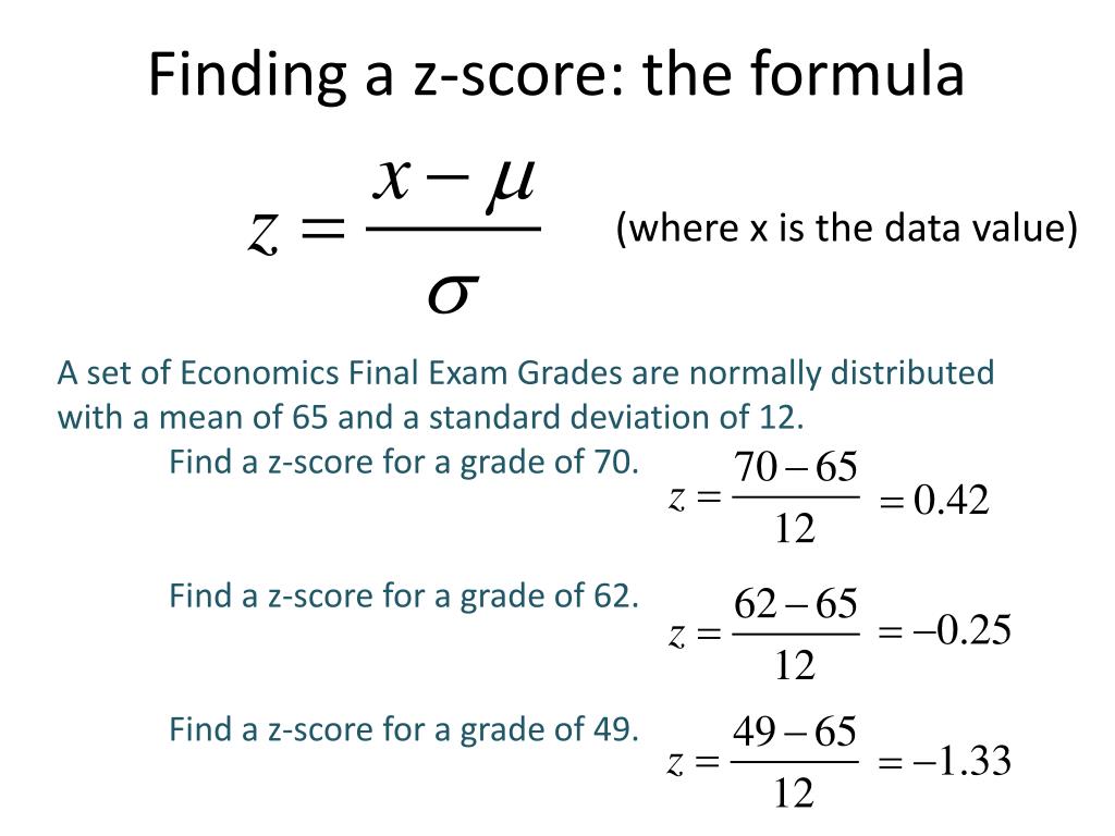 PPT Calculating Zscores PowerPoint Presentation, free download ID