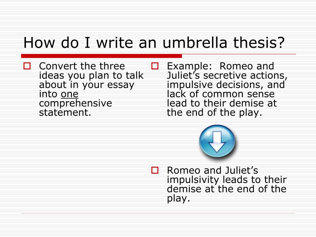examples of umbrella thesis