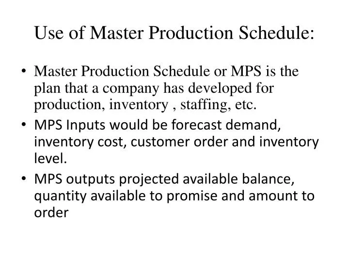 schedule ppt