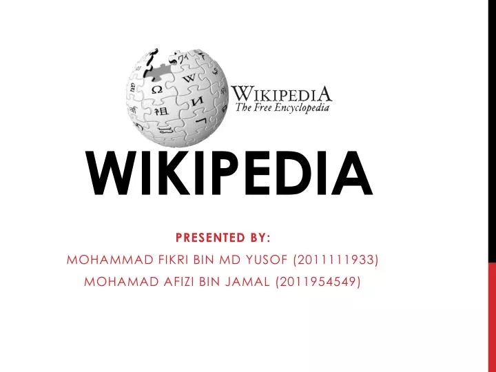 présentation de wikipédia