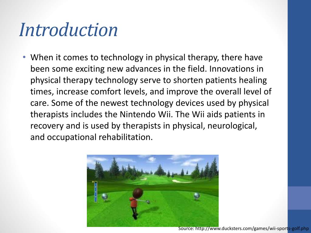 PPT New Technology in Physical Therapy Nintendo Wii PowerPoint
