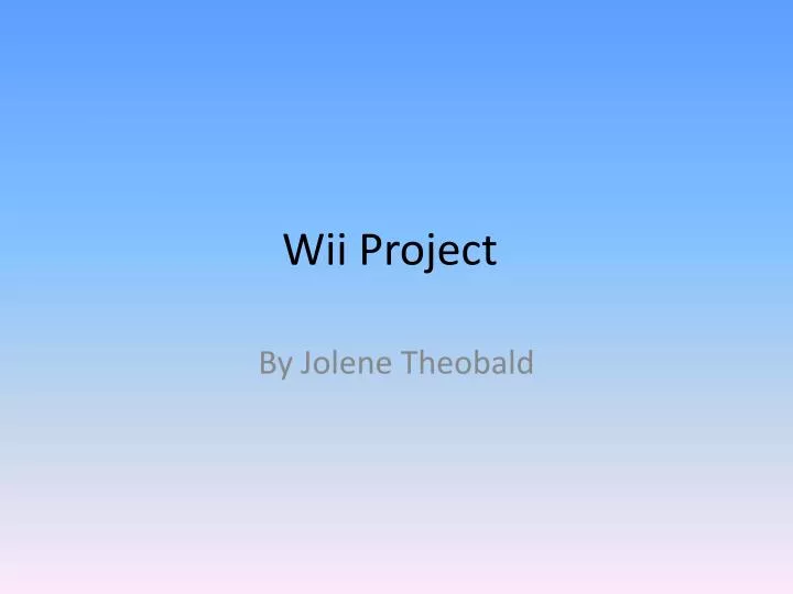 wii project n.