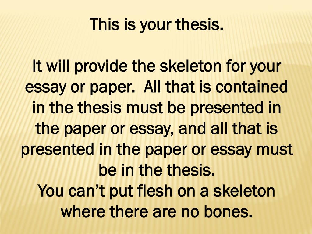 thesis driven essay format