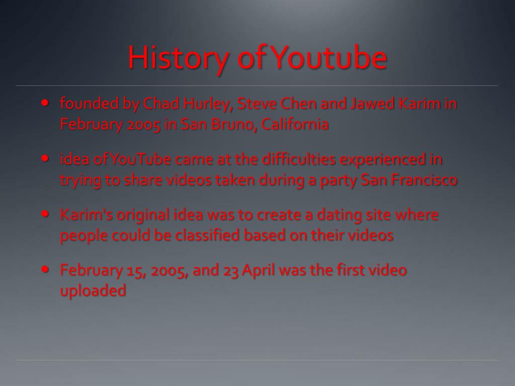 history of youtube presentation