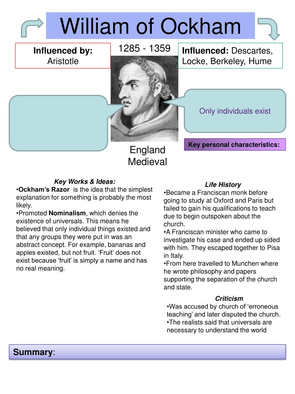 ockham nominalism ockham nominalism