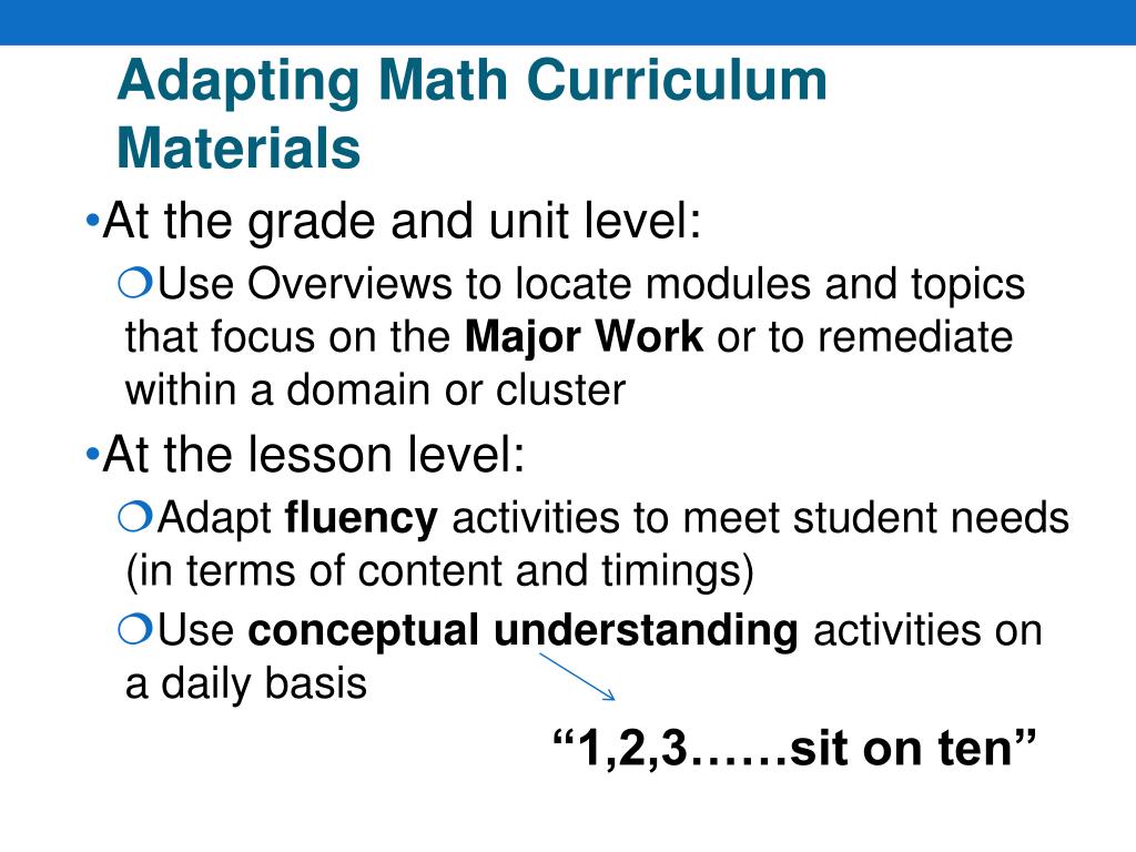 PPT - Adapting Math Materials to Meet the Needs of All Learners ...