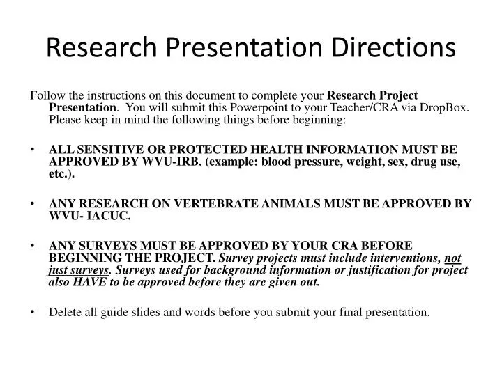 presentation college directions