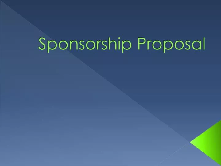 PPT - Sponsorship Proposal PowerPoint Presentation, free download - ID