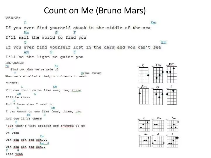 Ppt Count On Me Bruno Mars Powerpoint Presentation Free Download Id 1843632