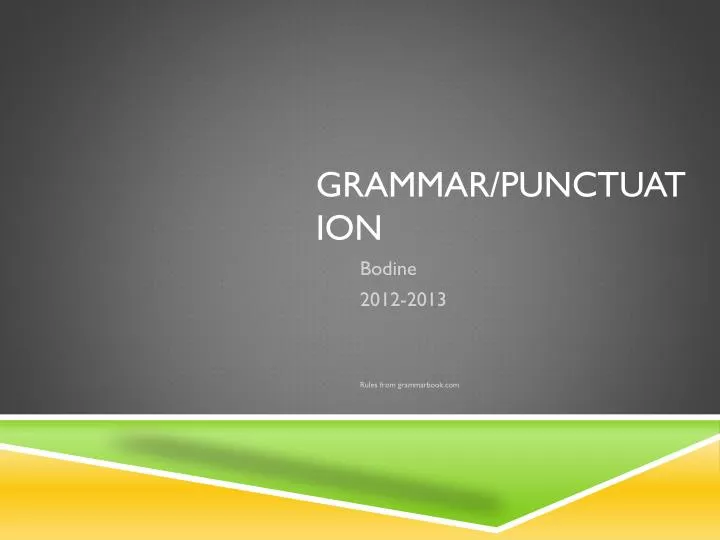 grammar punctuation n.
