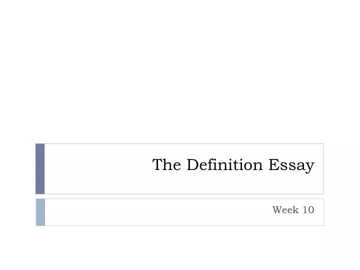 definition essay powerpoint