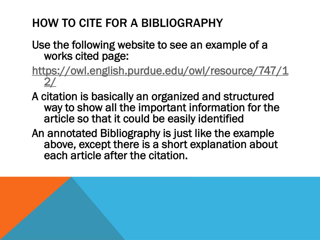 cite this bibliography