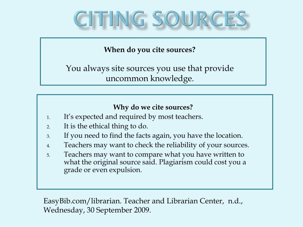 Ppt citing sources powerpoint presentation free download id 1844059