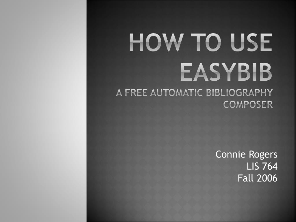 free bibliography