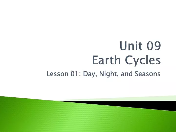 unit 09 earth cycles n.