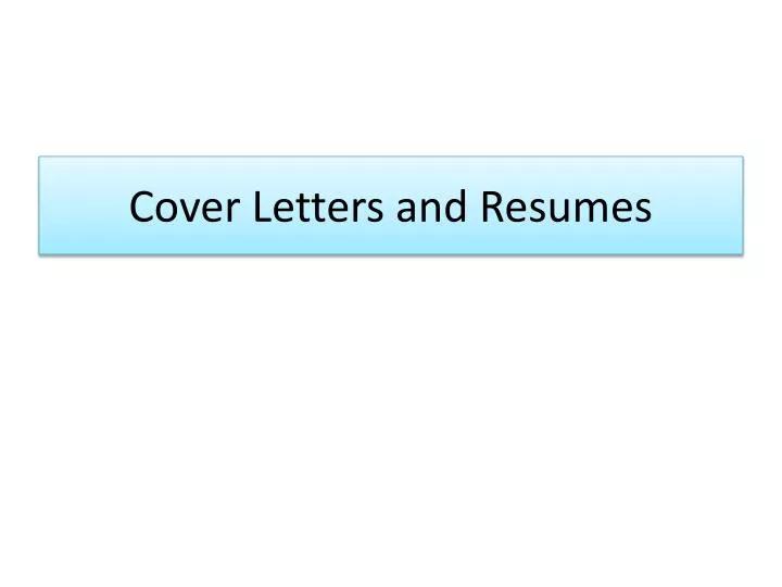 ppt cover letters and resumes powerpoint presentation id cover letter presentation