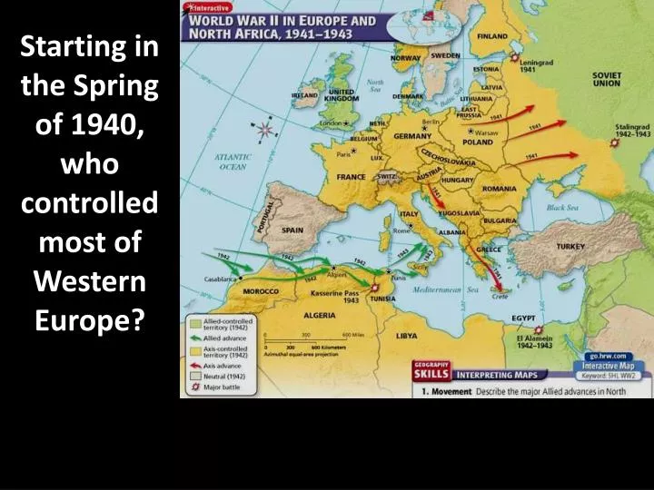 starting in the spring of 1940 who controlled most of western europe n.