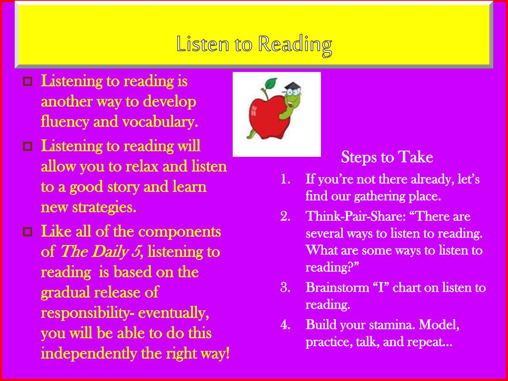 5 Components Of Reading Chart