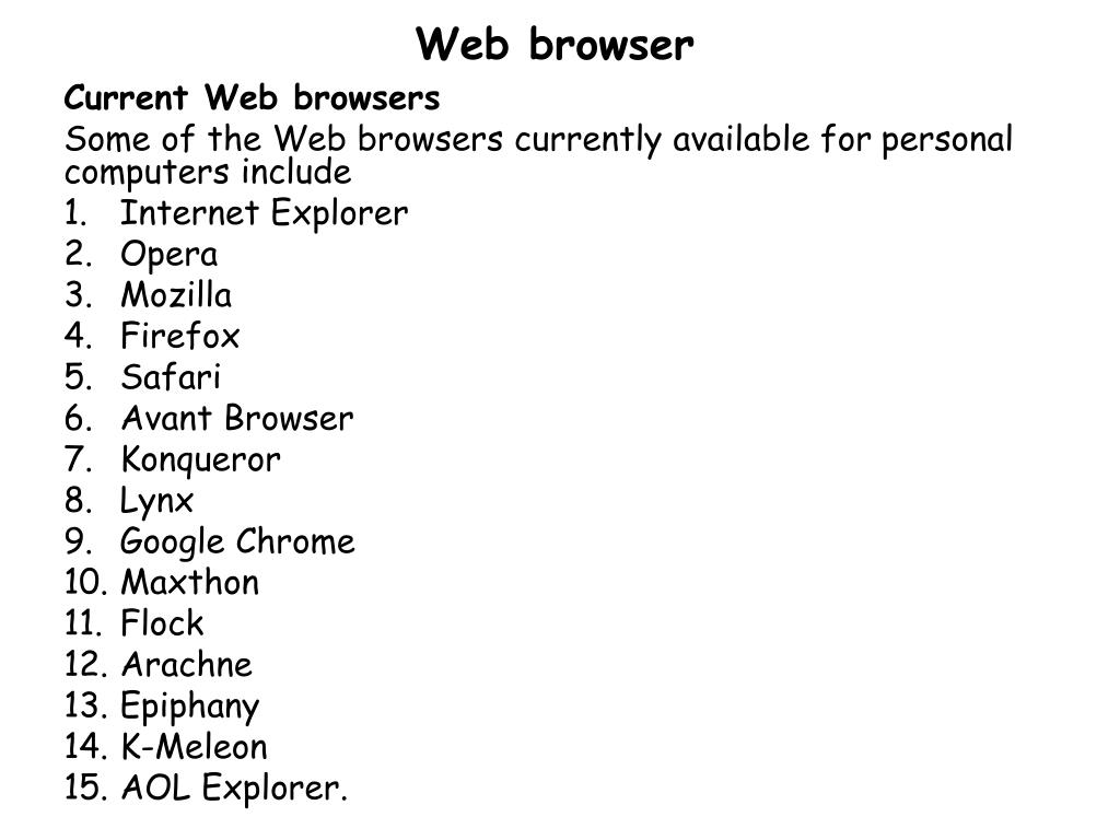 PPT - Web browser PowerPoint Presentation, free download - ID:1846667