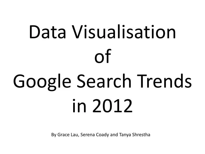 data visualisation of google search trends in 2012 n.