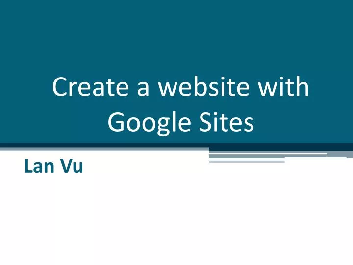 create a website with google sites n.