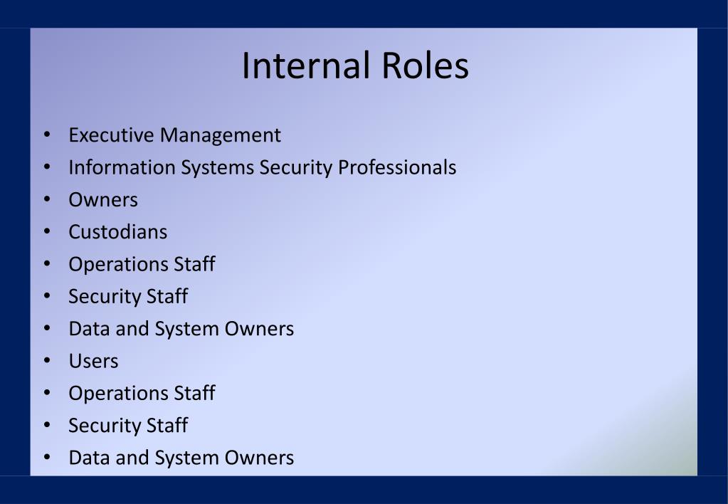PPT - Information Security Governance and Risk Management: Best ...