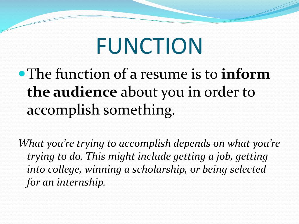 function of video resume