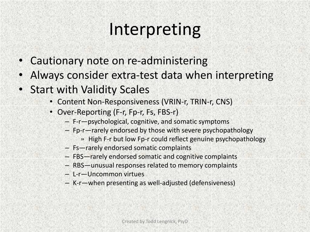 interpreting the mmpi-2-rf