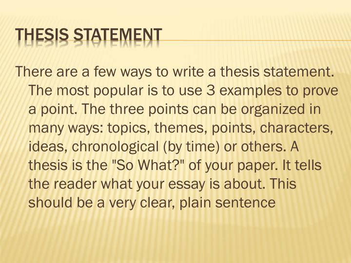 writing a good thesis statement powerpoint A good thesis example: start by writing down your topic and your look at your thesis statement every day before you begin to work so you are focused on only. writing a good thesis statement powerpoint A good thesis example: start by writing down your topic and your look at your thesis statement every day before you begin to work so you are focused on only.