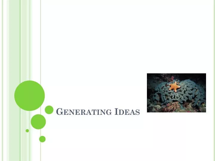 generating ideas n.