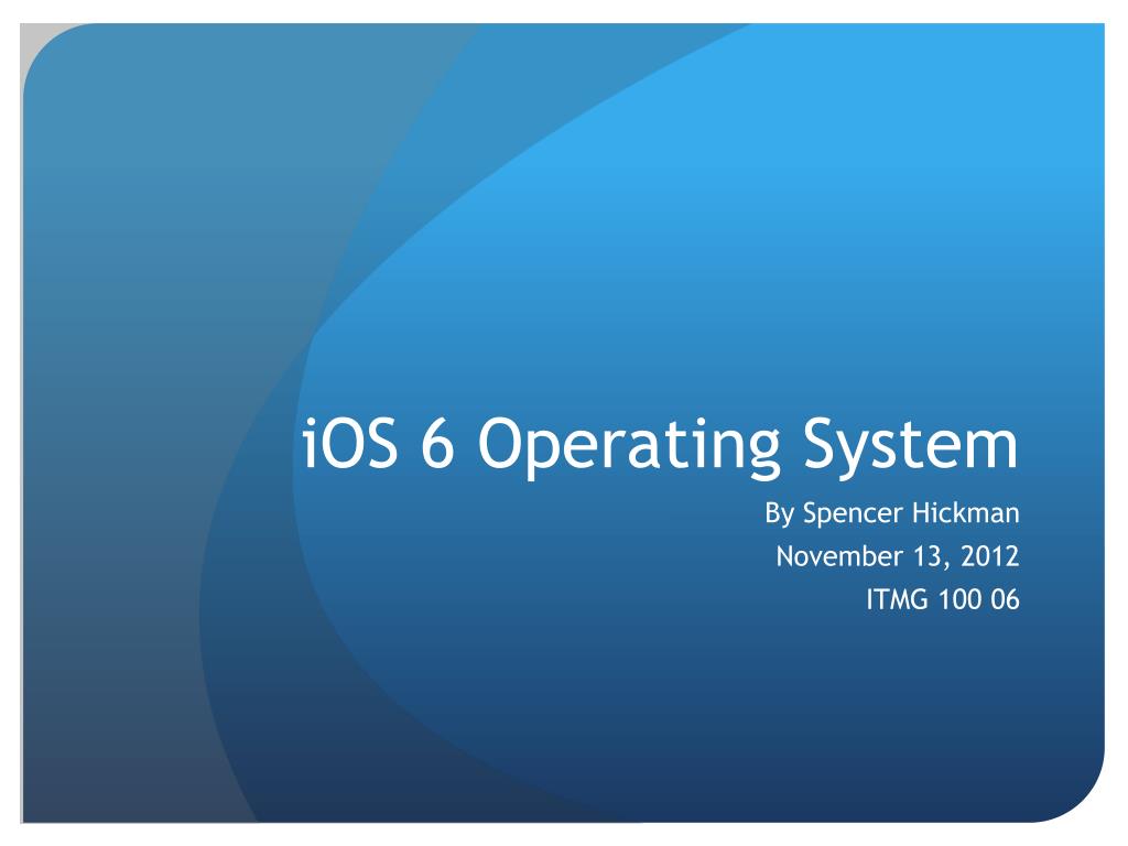 presentation on ios operating system