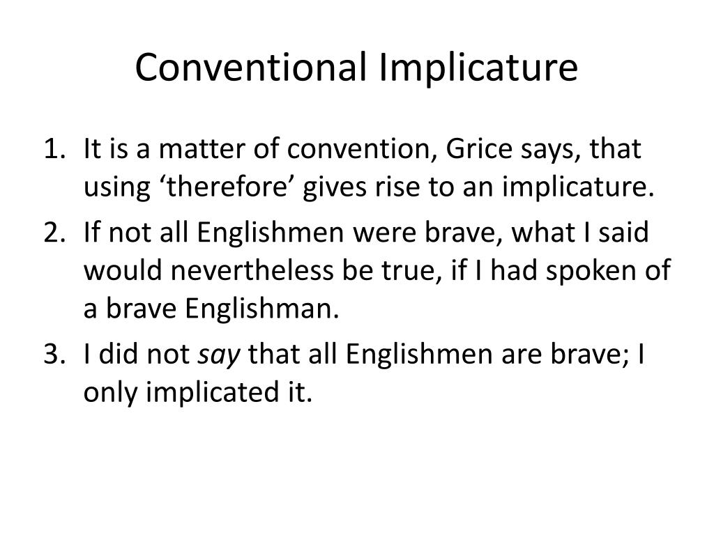 Implicature definition top and examples