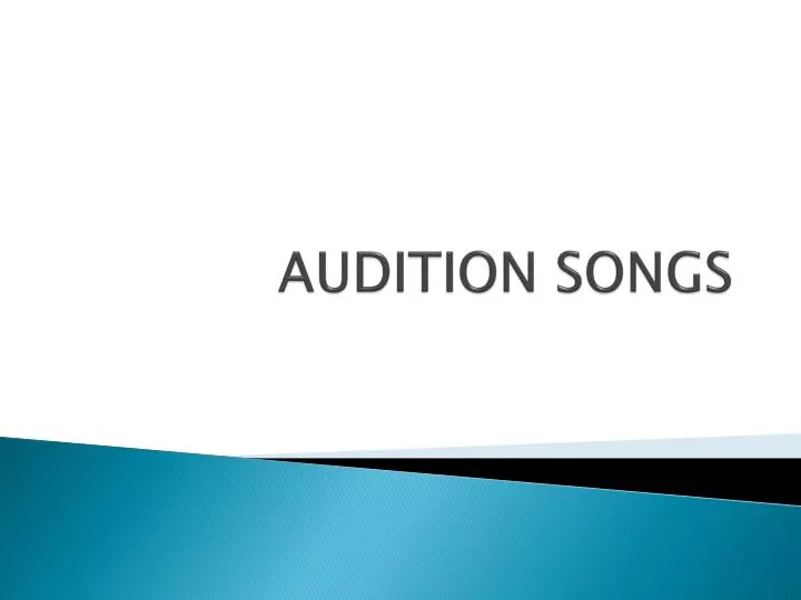 audition songs n.