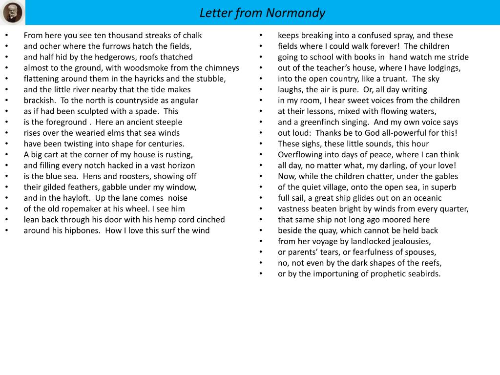 Normandy Letters PPT - Victor Hugo and French Romanticism PowerPoint Presentation, free ...