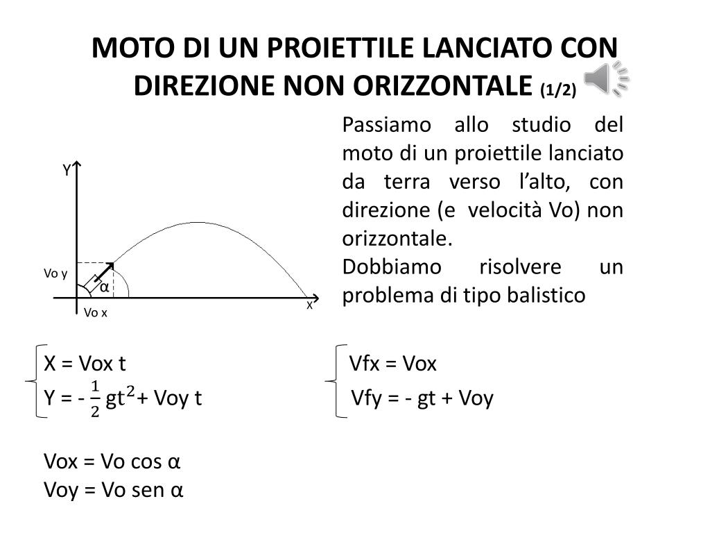 PPT - MOTO DI UN PROIETTILE PowerPoint Presentation, free download -  ID:1851032