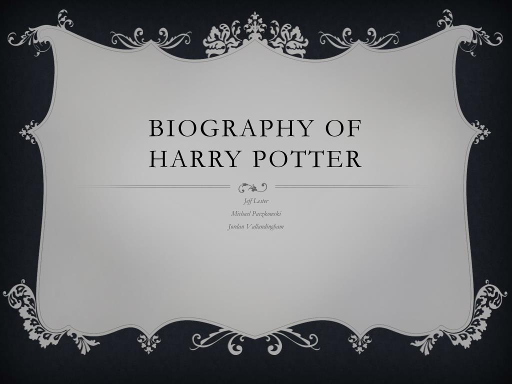 biography about harry potter