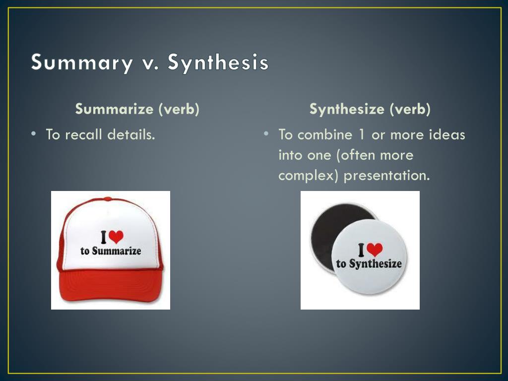 synthesize in literature definition