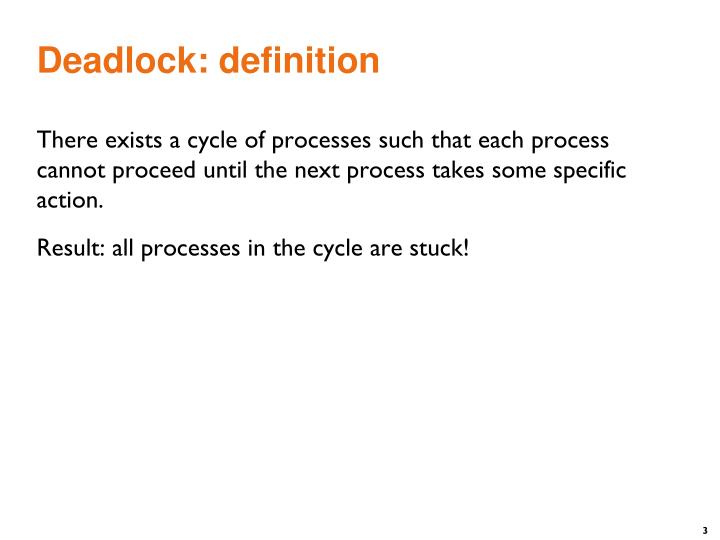 deadlock definition deadlock definition