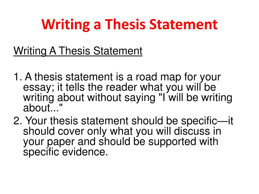 how to writer a thesis statement