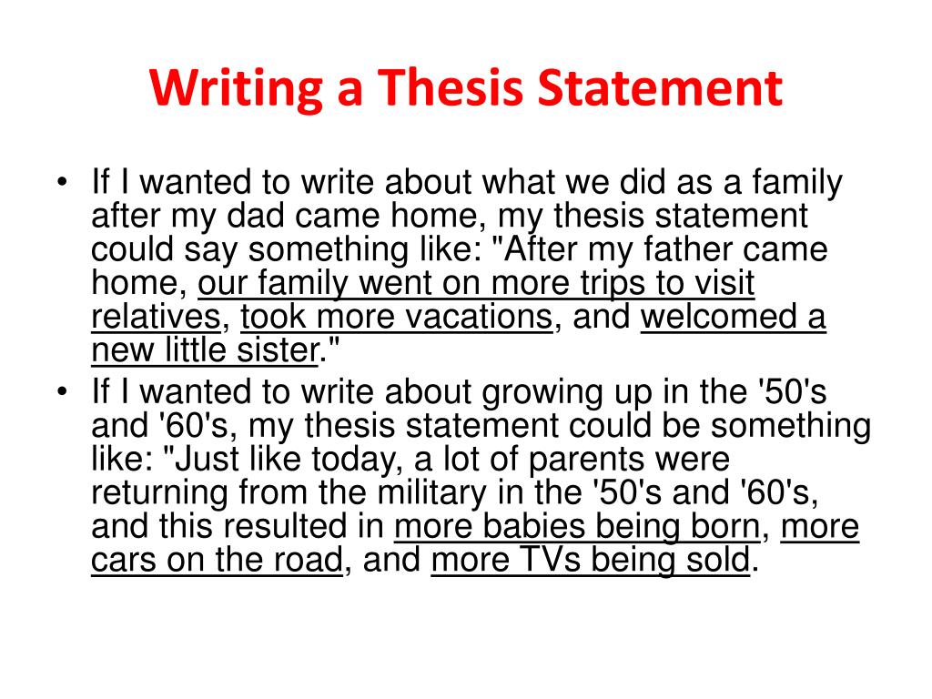 the thesis statement in a research paper