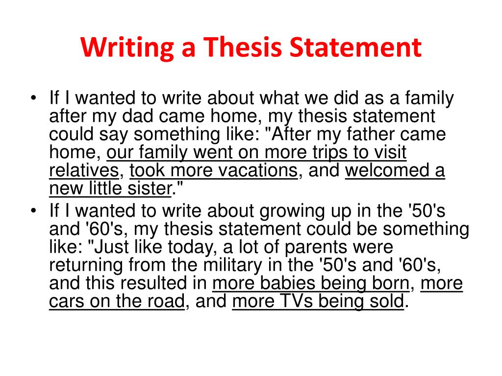 thesis statement historical definition