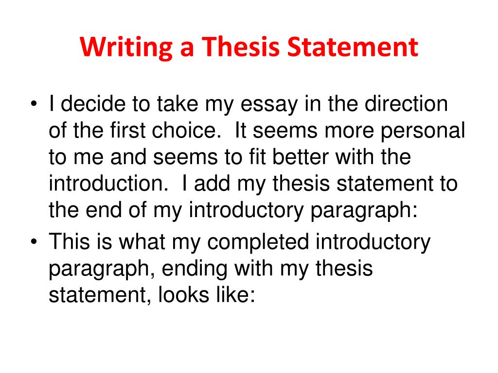 thesis statement reference
