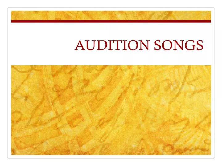 audition songs n.