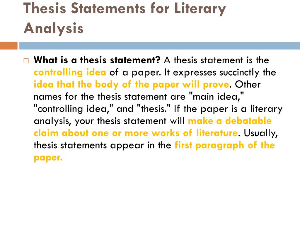 thesis statement generator for literary analysis