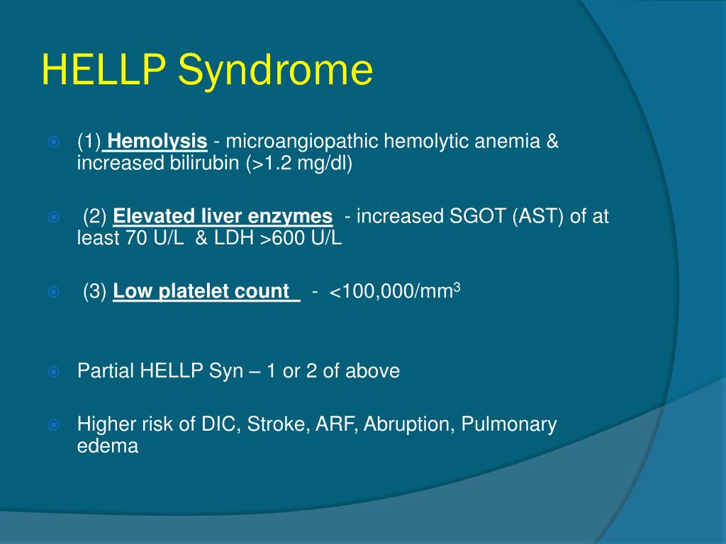 hellp syndrome presentation