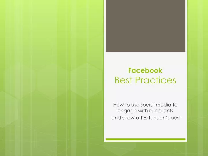 facebook best practices n.
