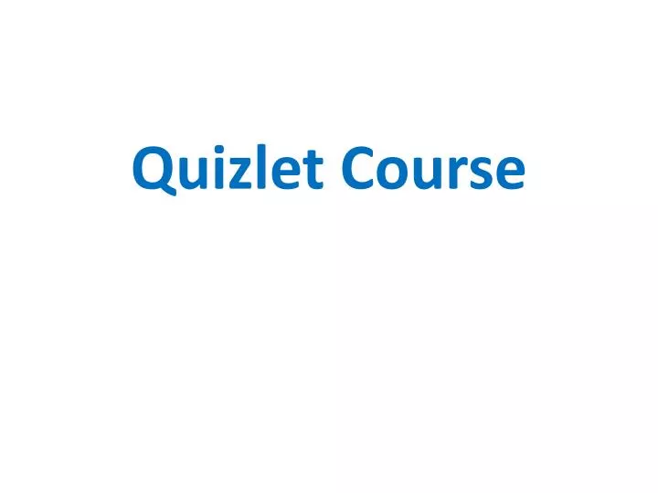 quizlet course n.