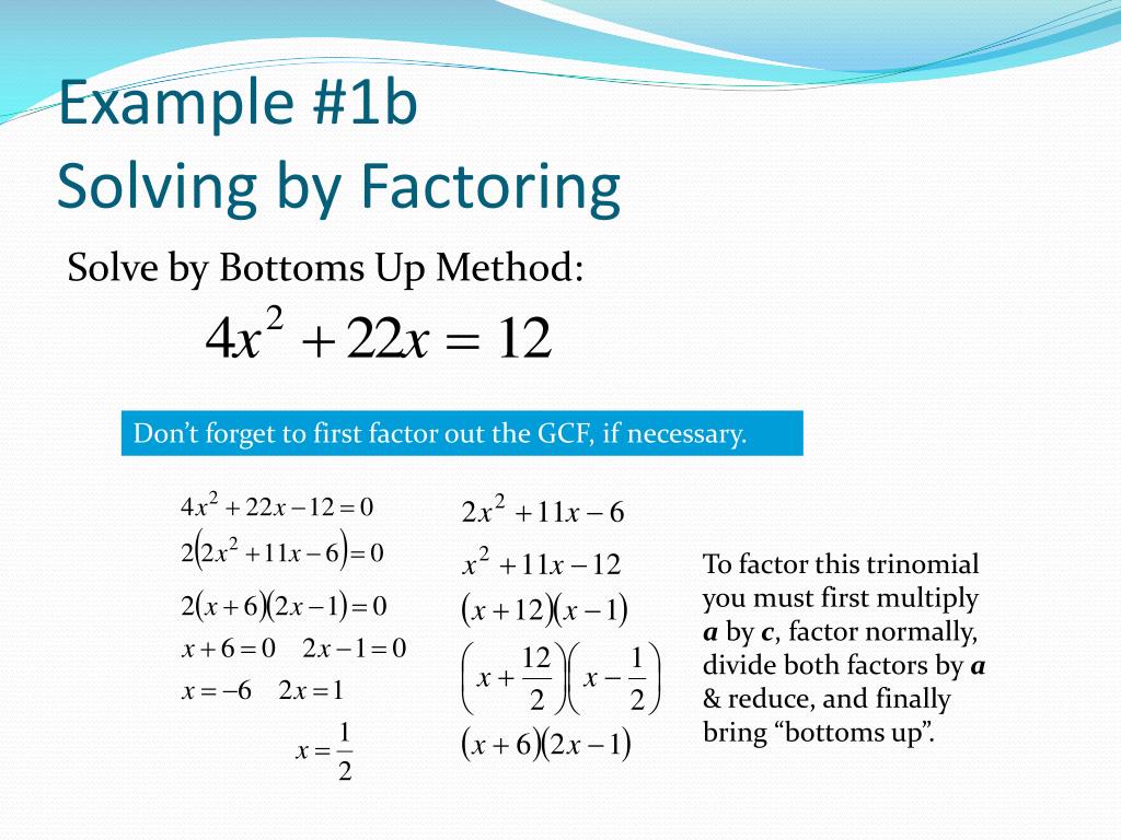 problem solving involving factoring examples